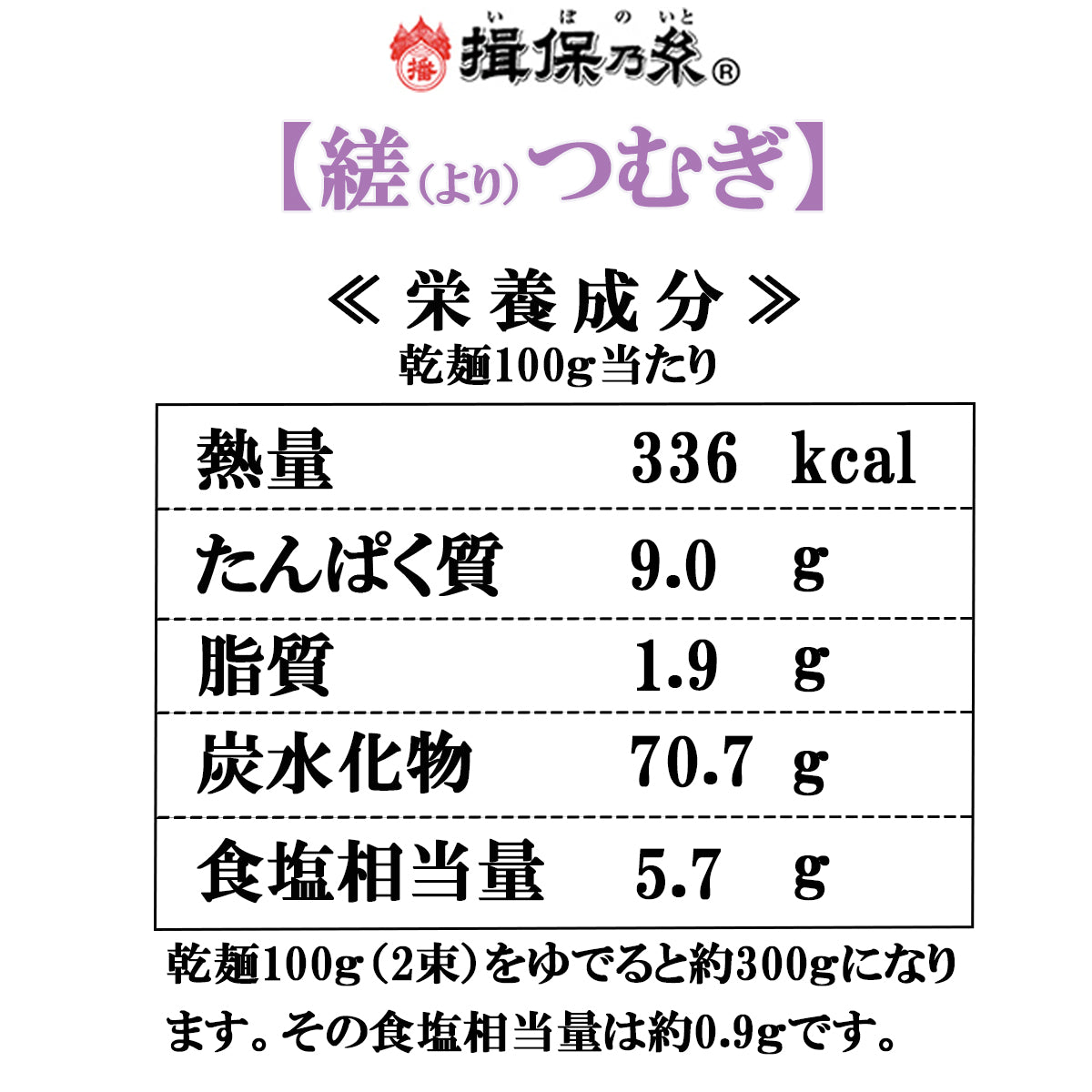 揖保乃糸【縒（より）つむぎ】 ﻿50ｇ×32束（北海道産小麦使用）木箱入り